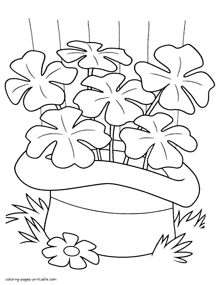 St Patrick'S Day Coloring Sheet
 St Patrick s Day coloring pages Clover