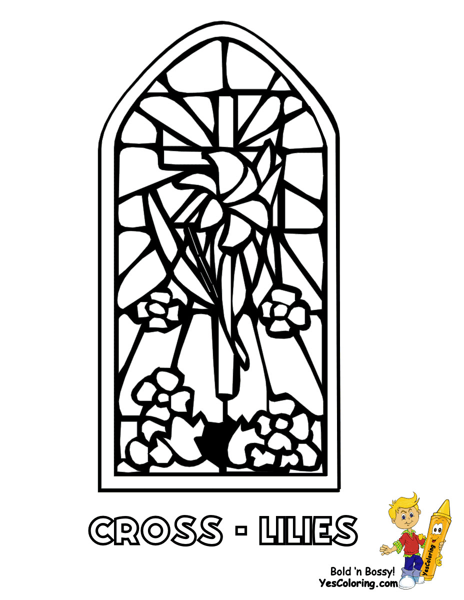 Stain Glass Coloring Pages For Boys
 Festive Easter Coloring Easter Activities Free