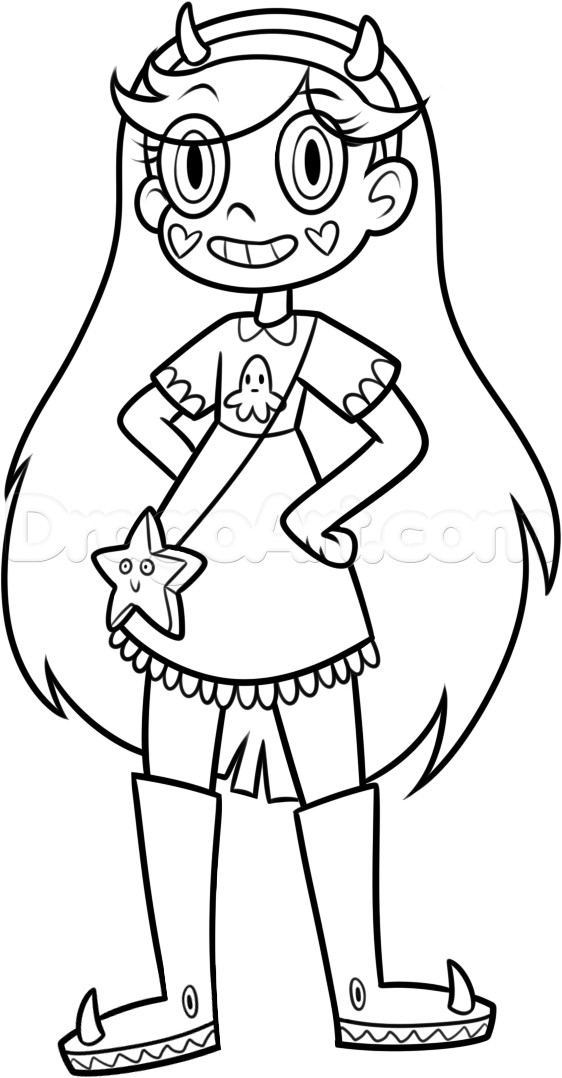 Star Vs The Forces Of Evil Coloring Pages
 How to Draw Star Butterfly From Star vs the Forces of Evil