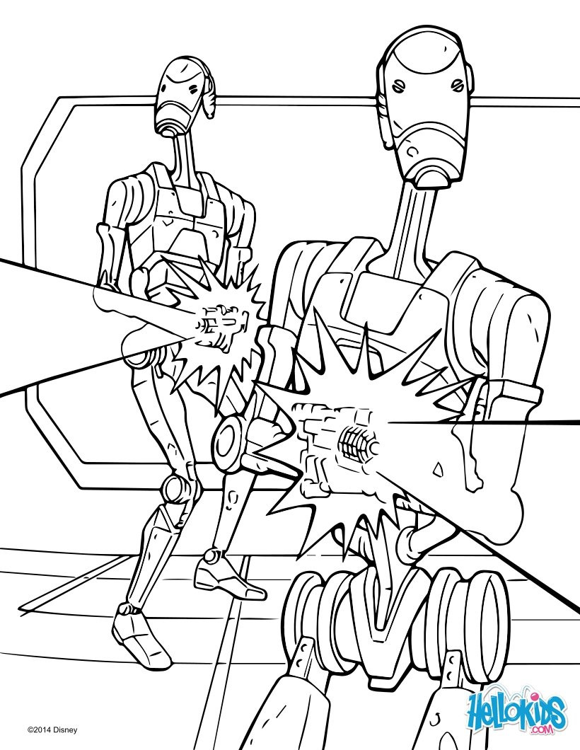 Star Wars Coloring Book Pages
 Star wars battle droids coloring pages Hellokids