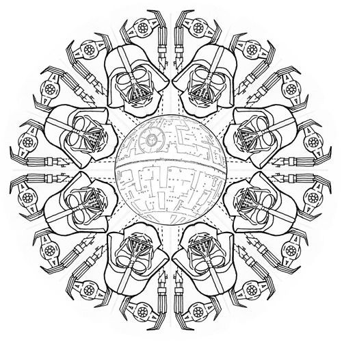 Star Wars Coloring Pages For Teens
 star wars mandala Google Search