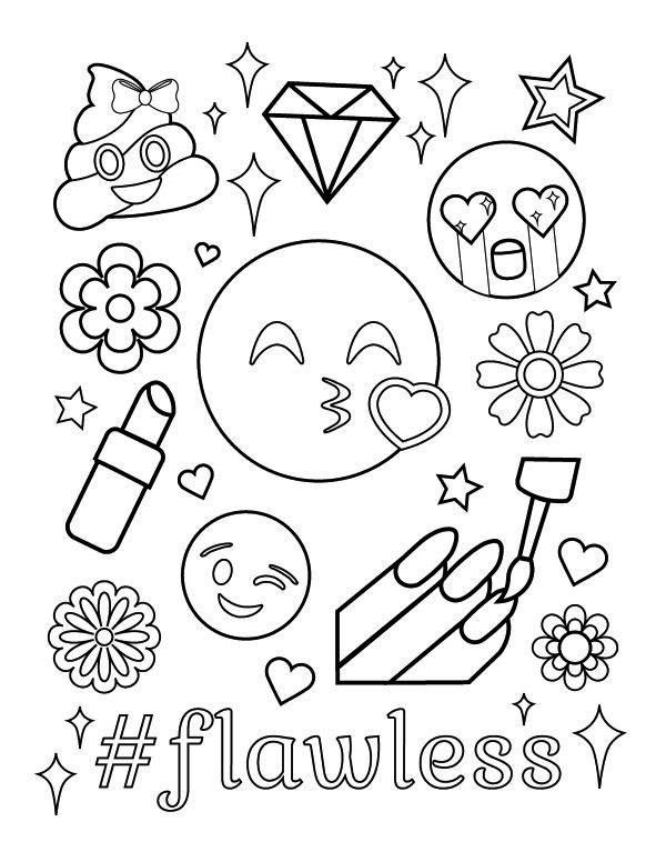 Starbucks Coloring Sheets For Girls
 Starbucks Emoji Coloring Pages to Pin on