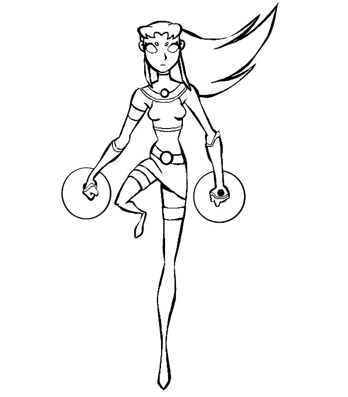 Starfire Coloring Pages
 Teen Titans Coloring Pages Coloring Home