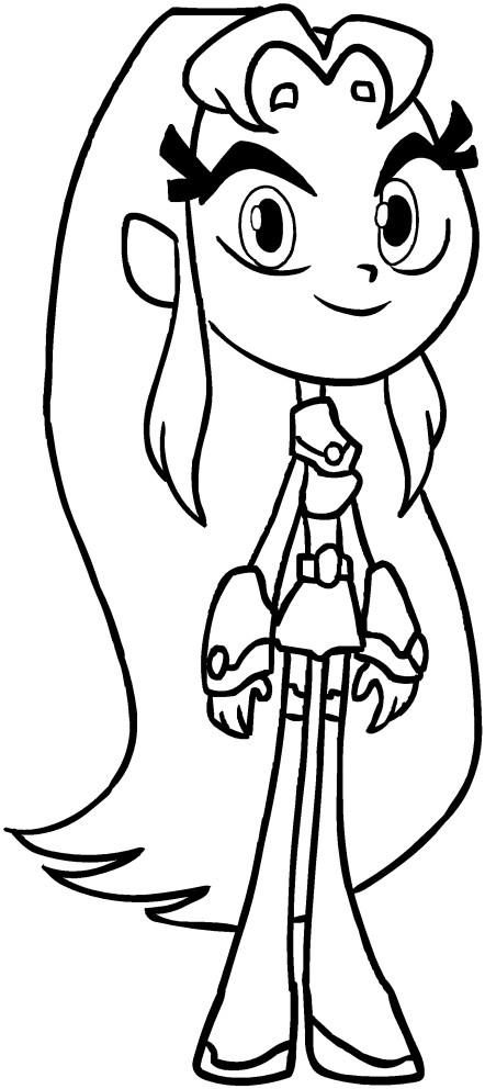 Starfire Coloring Pages
 Starfire of the Teen Titans Go coloring pages