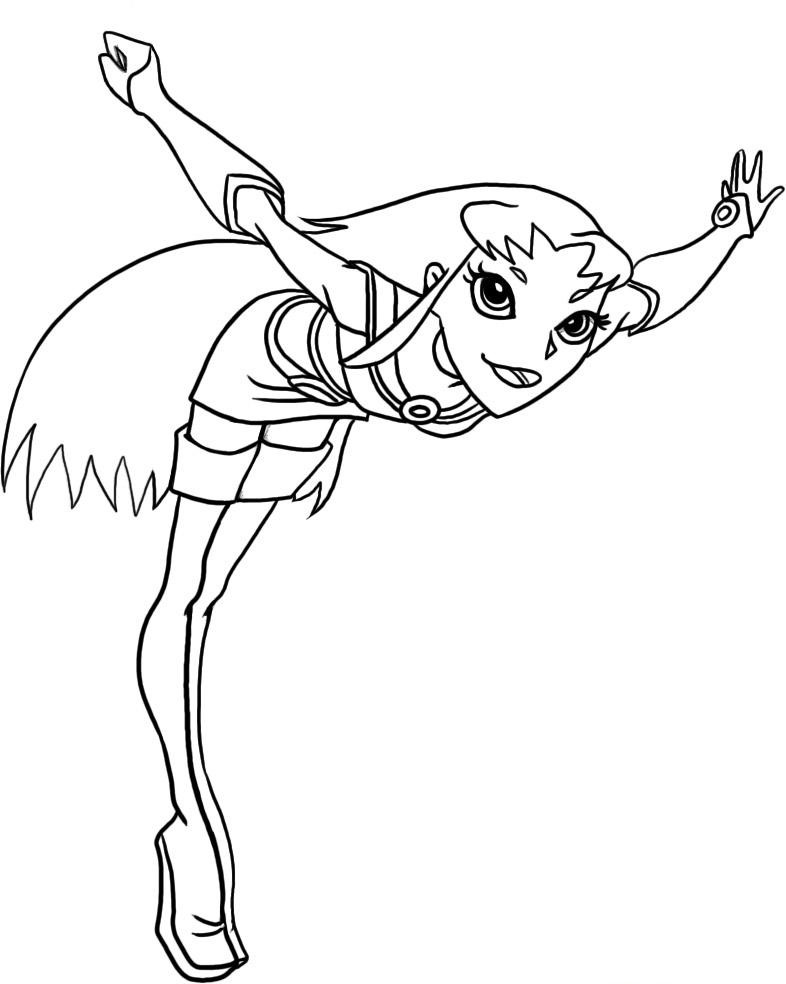 Starfire Coloring Pages
 30 Teen Titans Coloring Pages ColoringStar