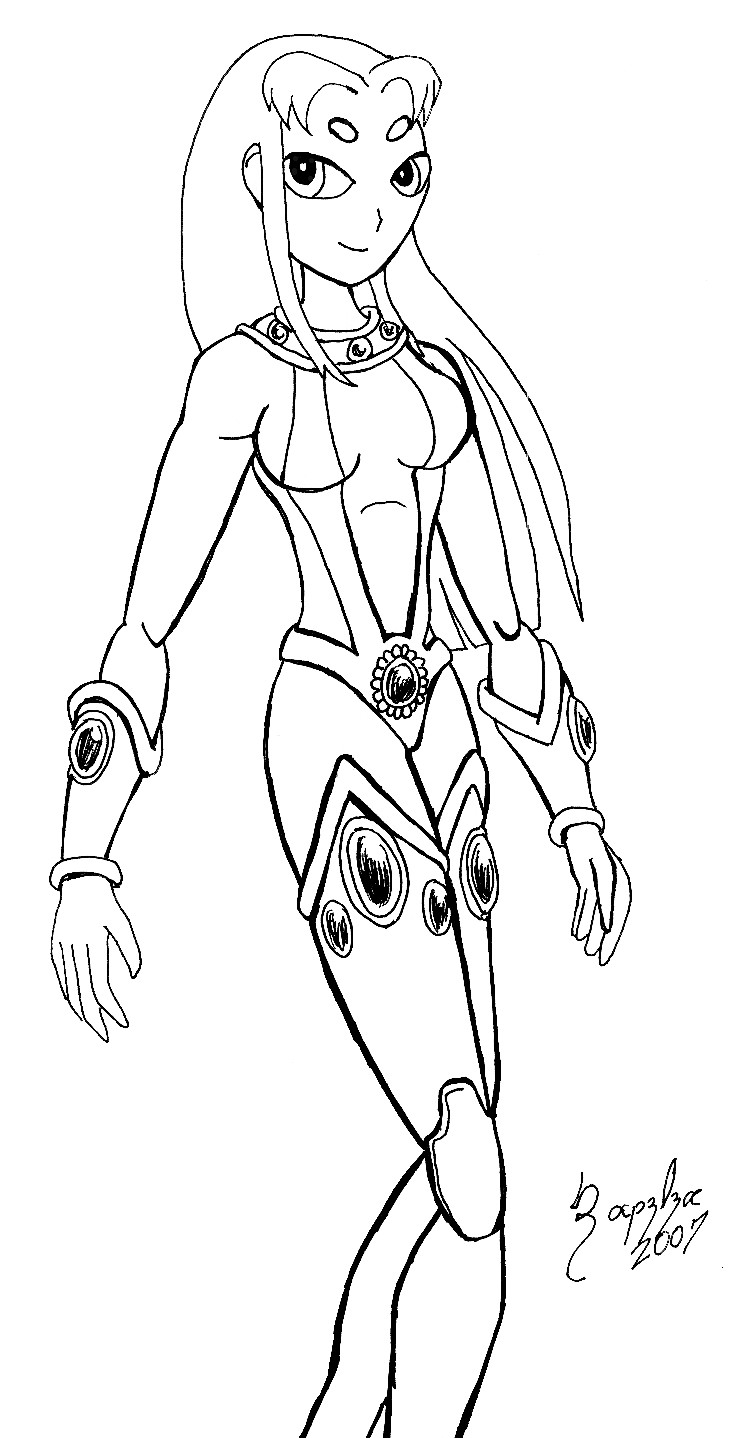 Starfire Coloring Pages
 Teen Titans Starfire by UltimeciaFFB on DeviantArt