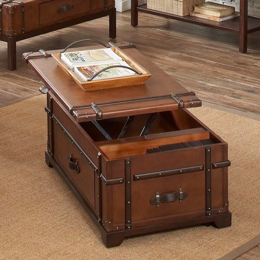 Best ideas about Steamer Trunk Coffee Table
. Save or Pin Steamer Trunk Coffee Lift Top Table Gad Flow Now.