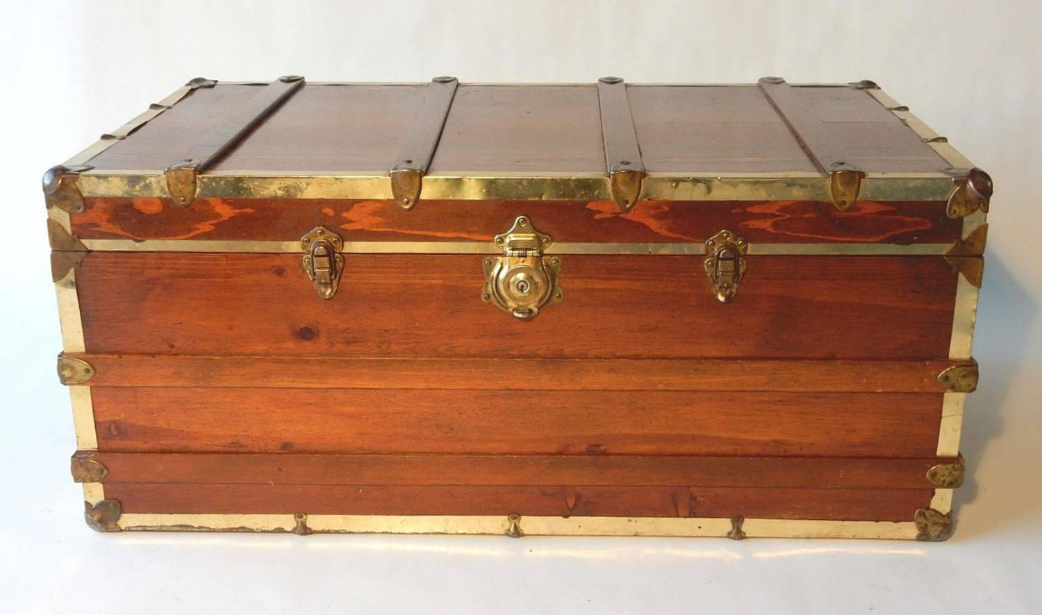 Best ideas about Steamer Trunk Coffee Table
. Save or Pin Mid Century Industrial Wood Steamer Trunk Coffee and End Now.