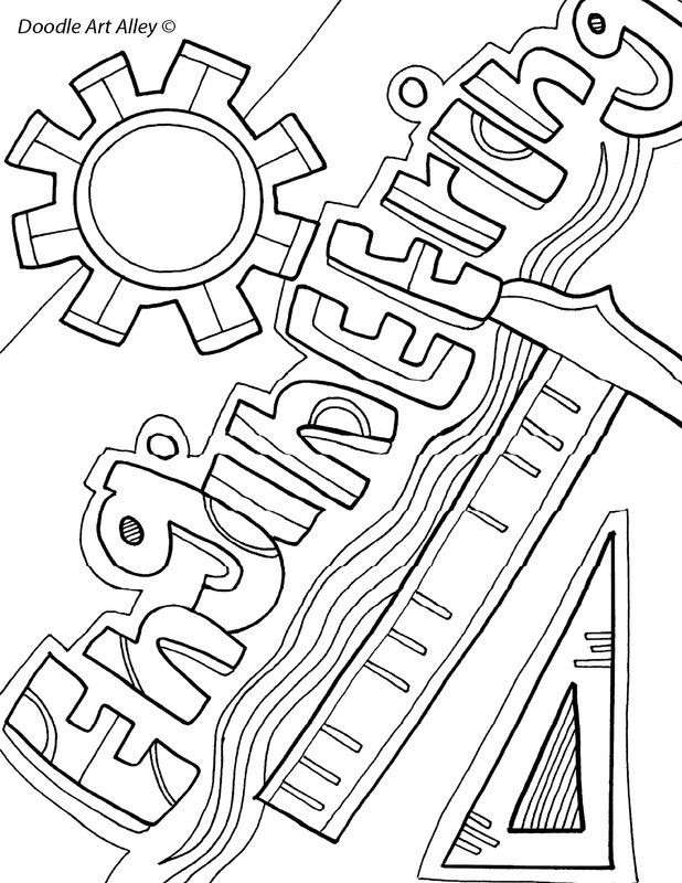 Stem Coloring Pages
 Engineering color sheet