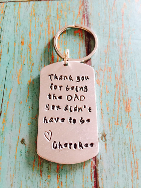 Best ideas about Step Father Gift Ideas
. Save or Pin Hand stamped stepdad stepfather t keychain by Now.