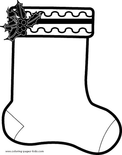 Stocking Printable Coloring Pages
 Christmas Stocking Coloring Pages Part 2