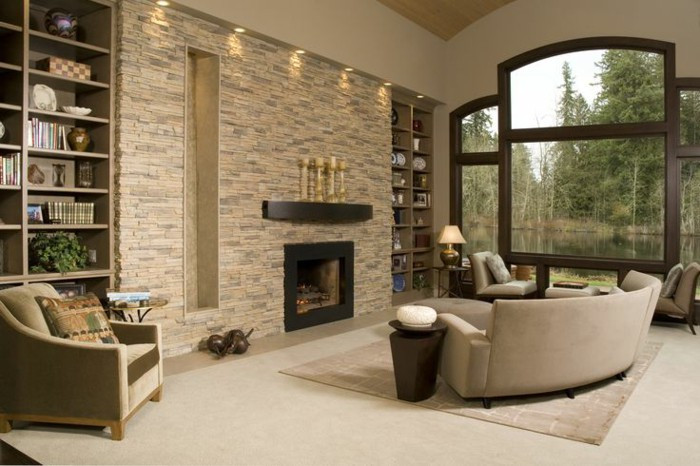 Best ideas about Stone Accent Wall
. Save or Pin The Ambience Effect Living Room – 43 Samples Stone Wall Now.