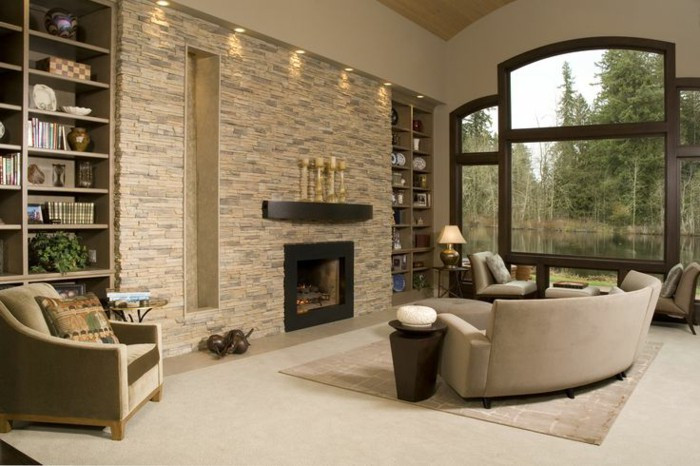 Best ideas about Stone Accent Wall Living Room
. Save or Pin The Ambience Effect Living Room – 43 Samples Stone Wall Now.