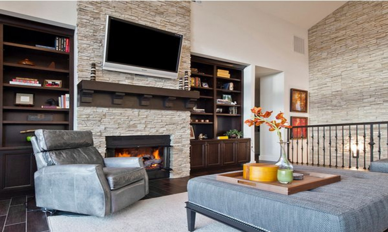 Best ideas about Stone Accent Wall Living Room
. Save or Pin White kitchen wood floor stone accent wall living room Now.