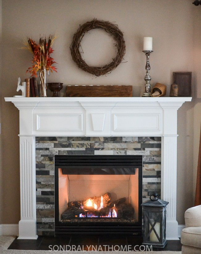Best ideas about Stone Fireplace Surround
. Save or Pin Easy Peel and Stick Stone Fireplace Surround Sondra Lyn Now.