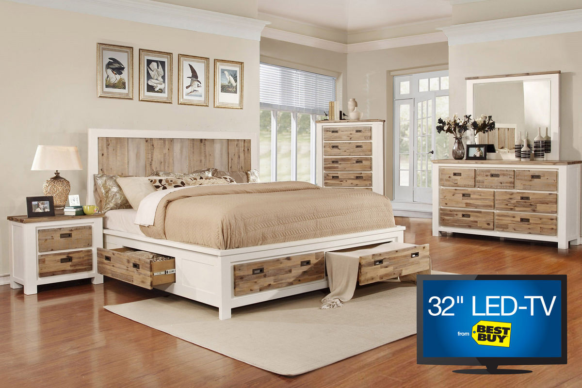 Best ideas about Storage Bedroom Sets
. Save or Pin Western Queen Storage Bedroom Set with 32" TV at Gardner White Now.