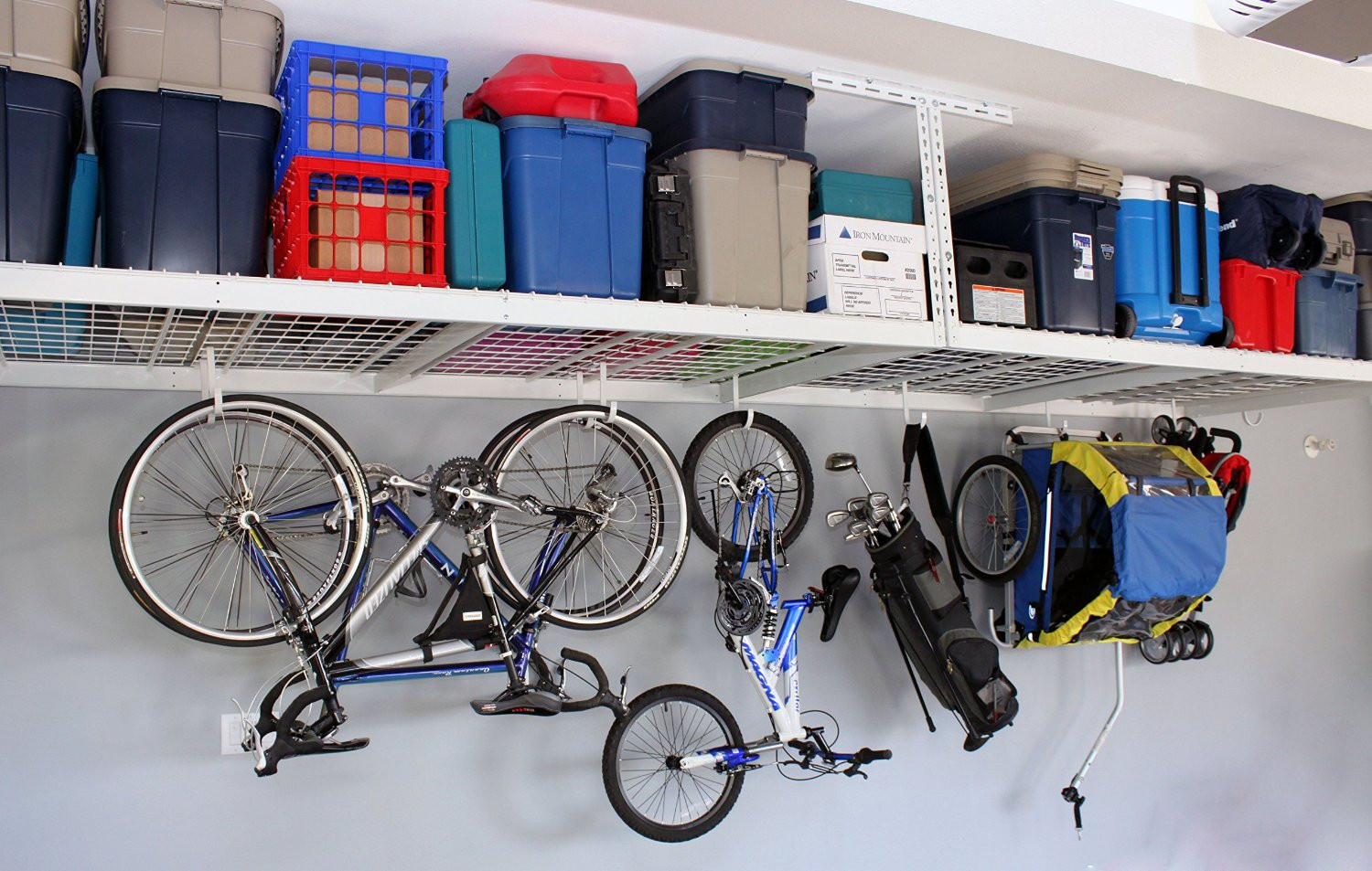 Best ideas about Storage Rack For Garage
. Save or Pin Best Two White 4x8 Overhead Garage Storage Rack Shelves Now.
