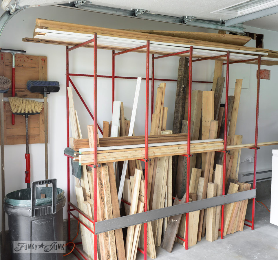 Best ideas about Storage Rack For Garage
. Save or Pin The metal storage rack for reclaimed wood is full Funky Now.