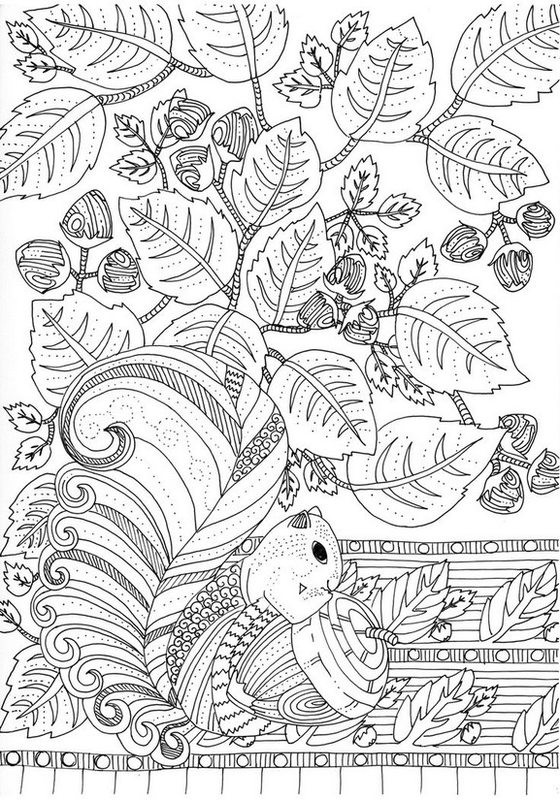 Stress Free Autumn Coloring Sheets For Kids
 Kolorowanki dla dorosłych Jesień do wydruku część 1