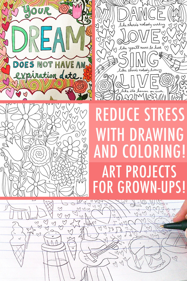 Stress Relief Coloring Book
 Stress Relief Coloring Book Pages for Grown Ups