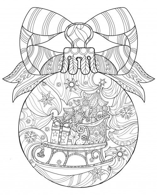 Stress Relief Printable Coloring Pages
 Christmas Coloring Anti Stress Therapy 19