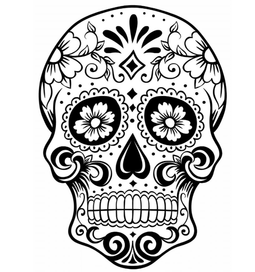 Sugar Skull Coloring Sheet
 Print & Download Sugar Skull Coloring Pages to Have