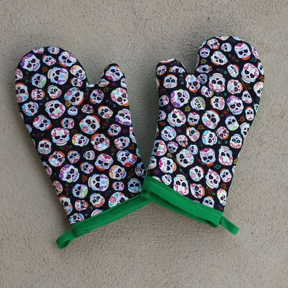 Best ideas about Sugar Skull Kitchen Decor
. Save or Pin Sugar Skull Oven Mitts and Pot Holders Day of the Dead Now.