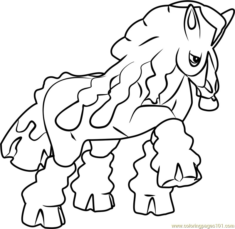 Sun And Moon Pokemon Coloring Pages
 Mudsdale Pokemon Sun and Moon Coloring Page Free Pokémon