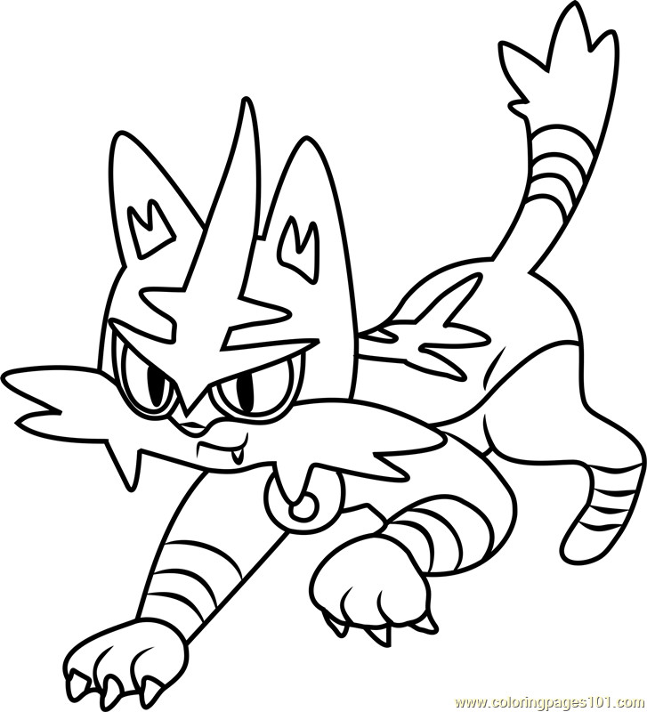Sun And Moon Pokemon Coloring Pages
 Torracat Pokemon Sun and Moon Coloring Page Free Pokémon