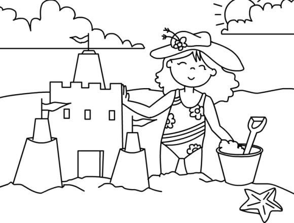 Sun Beach Preschool Coloring Sheets
 Free Printable Summer Coloring Pages For Kids
