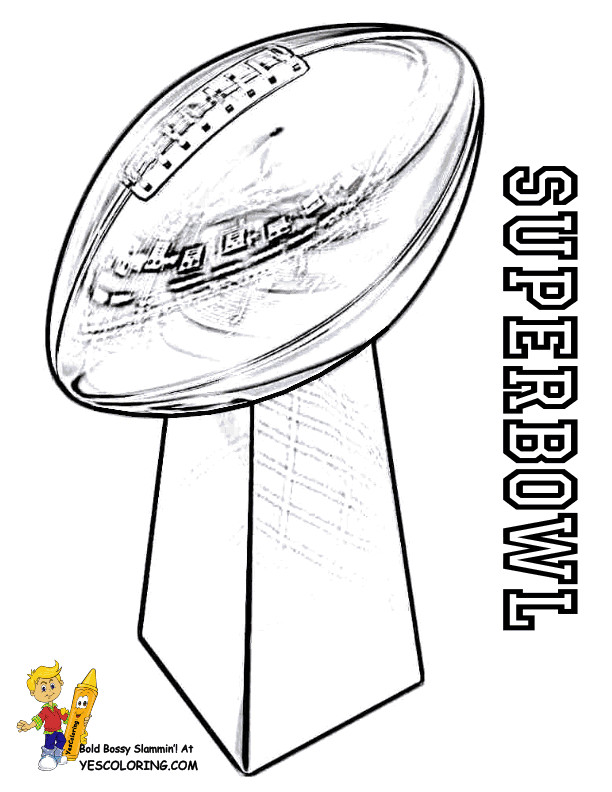 Super Bowl Coloring Pages For Kids
 Mega USA Football Coloring Page Football Players