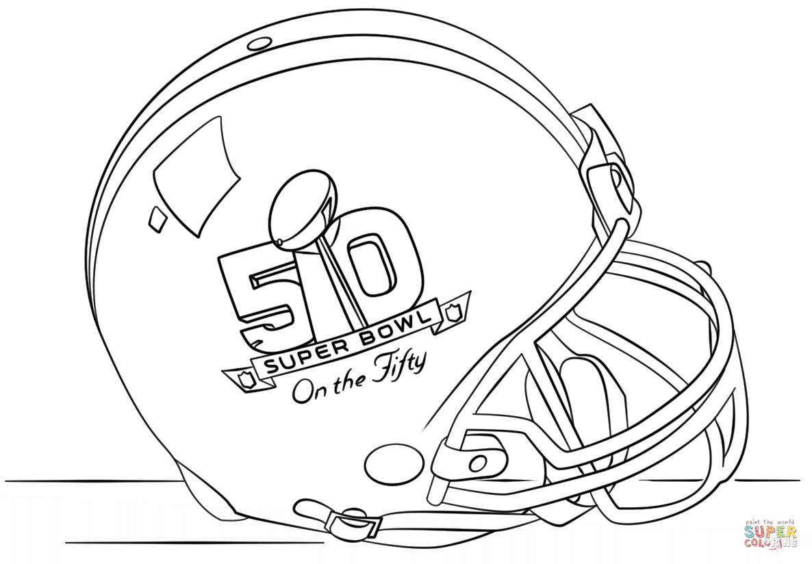 Super Bowl Coloring Pages
 Super Bowl 2016 Helmet coloring page