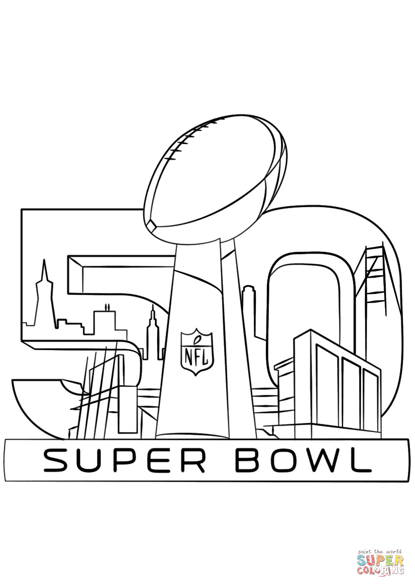 Super Bowl Coloring Pages
 Super Bowl 50 Coloring Pages Coloring Home