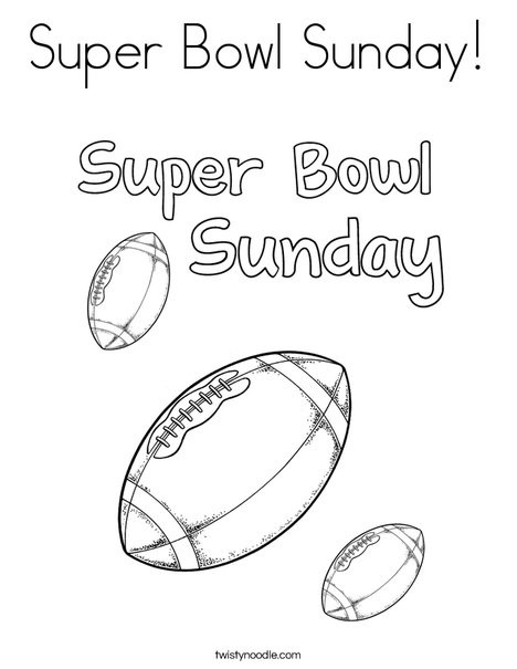 Super Bowl Coloring Pages
 Super Bowl Sunday Coloring Page Twisty Noodle