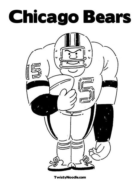 Super Easy Viking Foot Ball Super Bull Coloring Pages For Boys
 Chicago Bears Coloring Page from TwistyNoodle