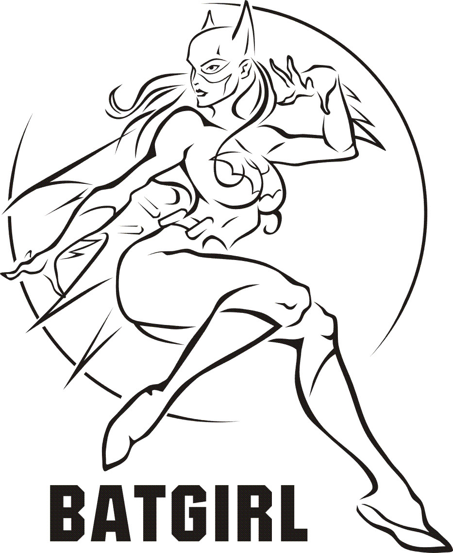 Super Hero Coloring Book
 Free Printable Batgirl Coloring Pages For Kids