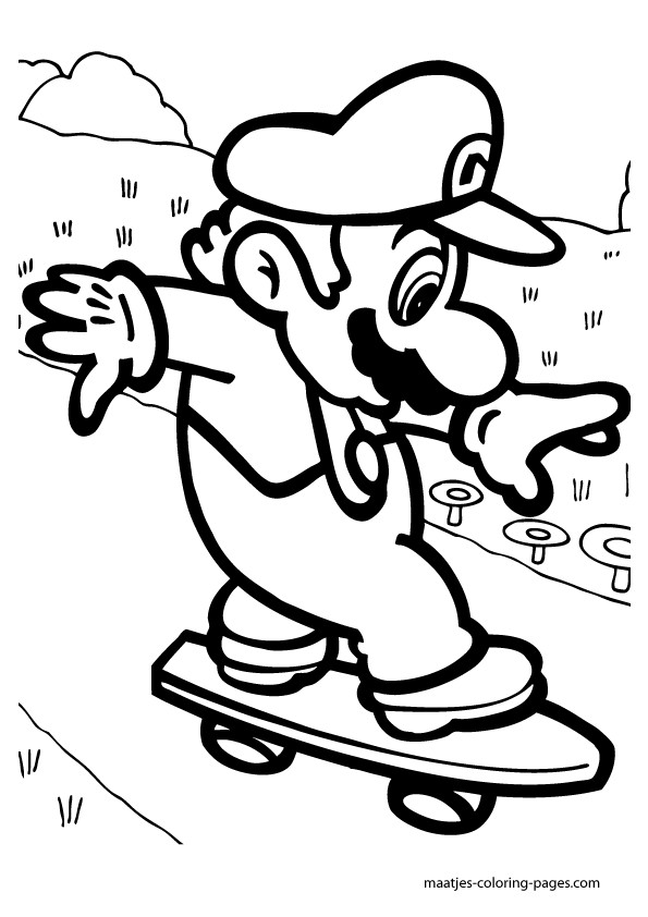 Super Mario Brothers Coloring Pages
 Free Printable Mario Coloring Pages For Kids