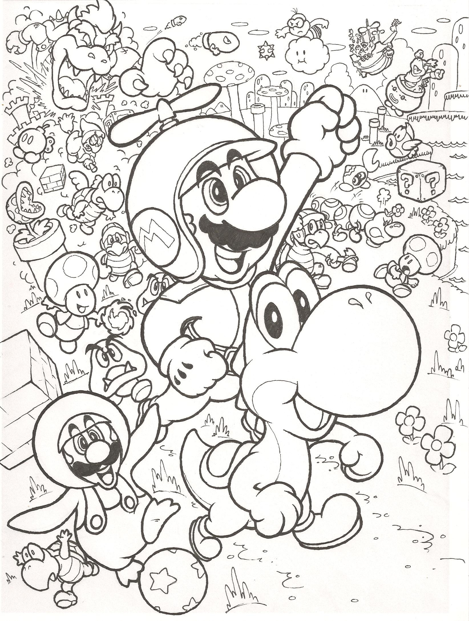 Super Mario Brothers Coloring Pages
 Mario Smash Bros Mario Coloring Pages Coloring Pages