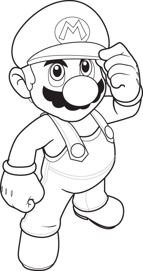 Super Mario Brothers Coloring Pages
 Mario Coloring pages Black and white super Mario