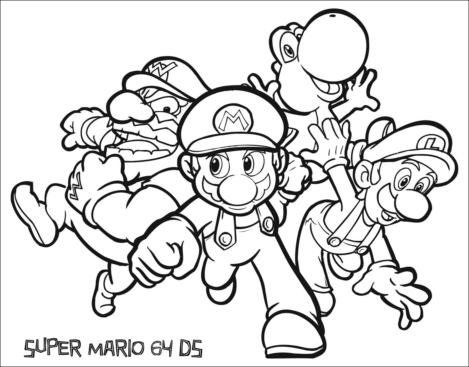Super Mario Coloring Book
 Mario Coloring pages Black and white super Mario