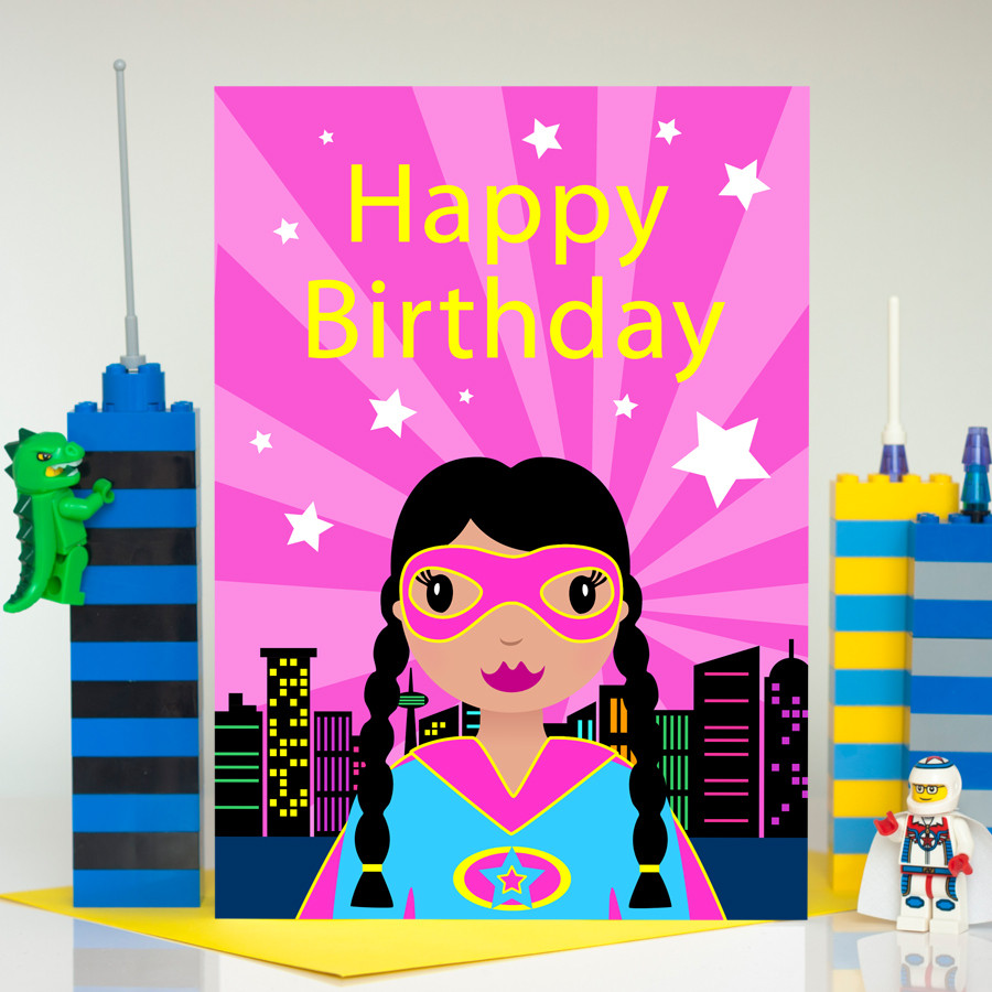Best ideas about Superhero Birthday Card
. Save or Pin Superhero Girl Birthday Card Now.