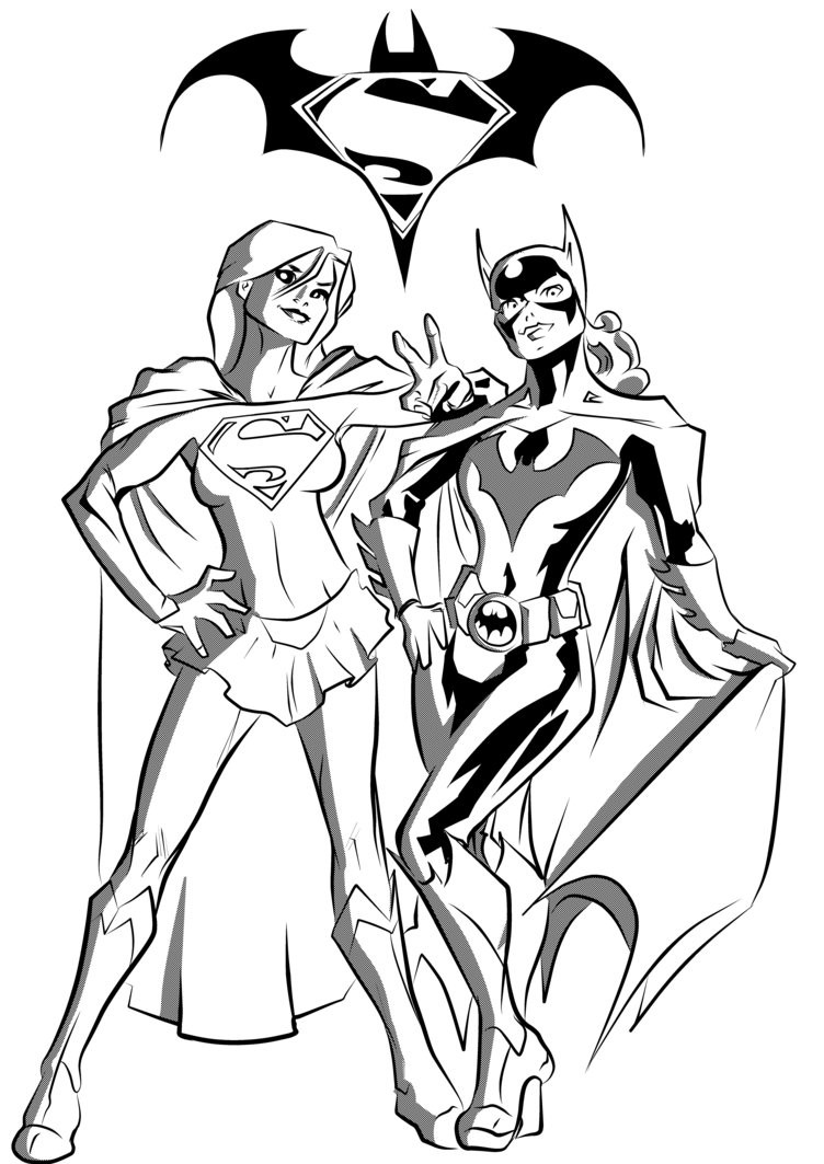 Superwoman Coloring Pages
 batgirl and supergirl coloring pages printable