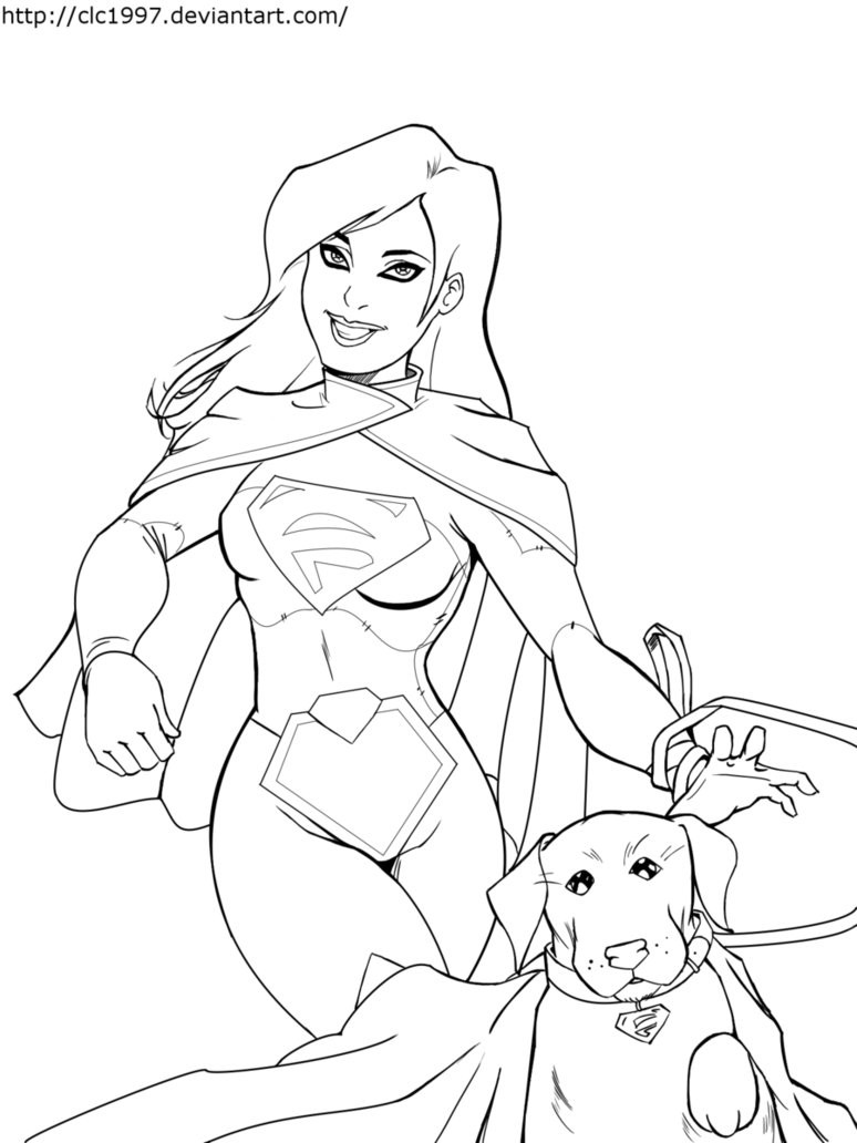 Superwoman Coloring Pages
 Supergirl Coloring Book