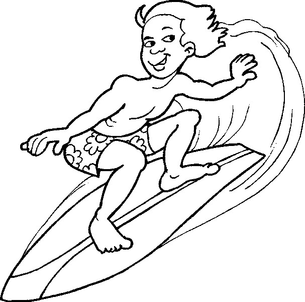 Surfing Coloring Pages
 Hawaii Surfer Coloring Pages Coloring Pages
