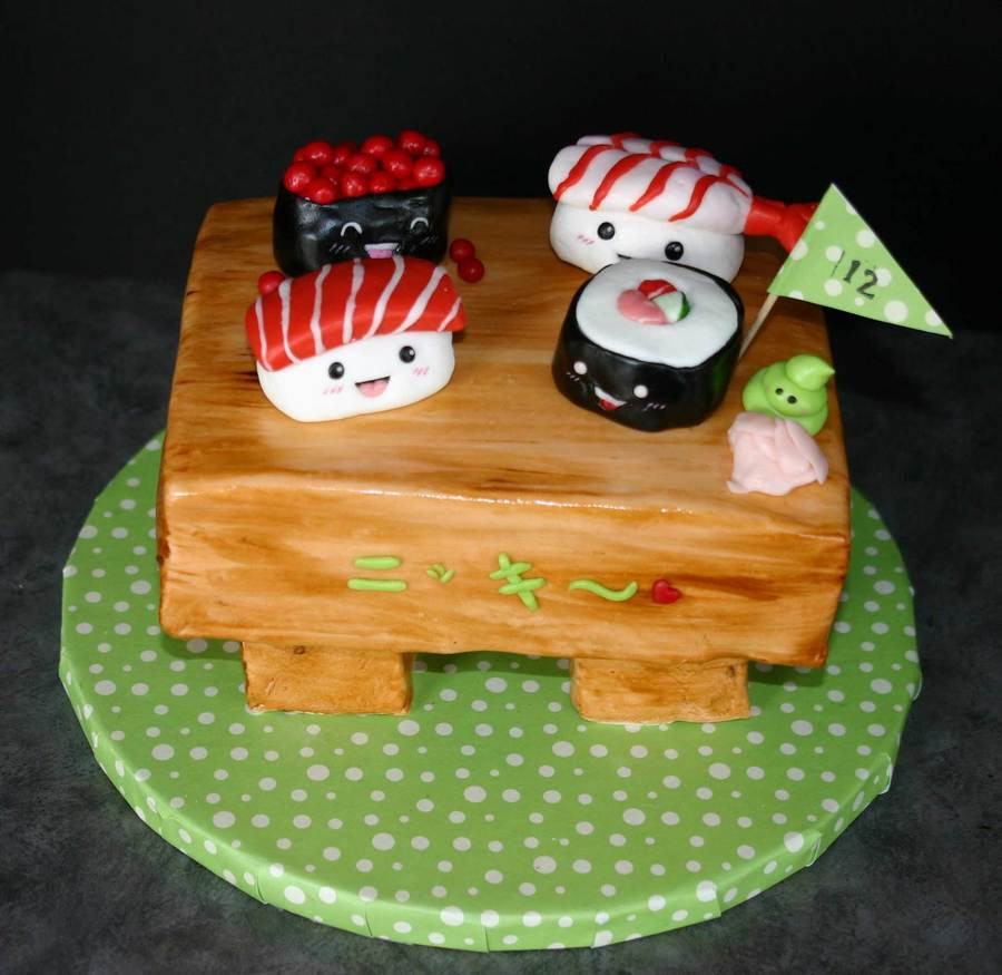 Sushi Birthday Cake
 Cute Sushi Cake CakeCentral