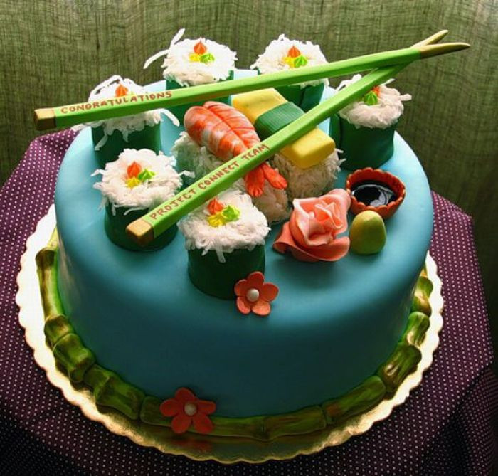Sushi Birthday Cake
 The Most Beautiful Birthday Cakes 42 pics