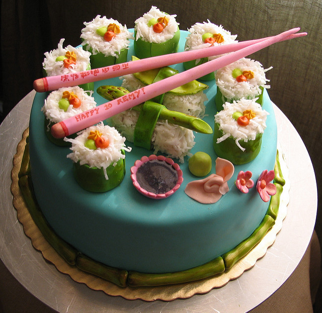 Sushi Birthday Cake
 Ve arian Sushi Cake