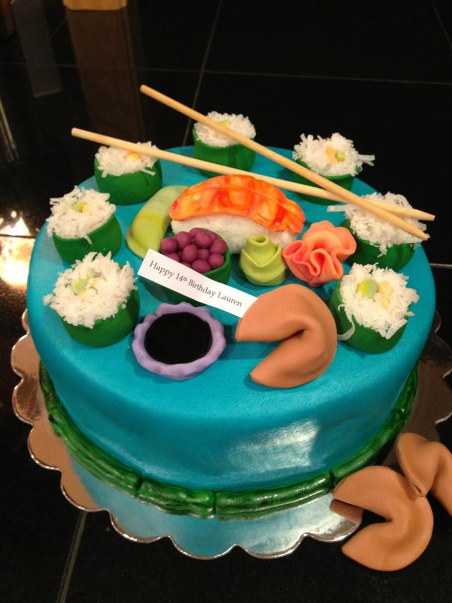 Sushi Birthday Cake
 Sushi Cake CakeCentral