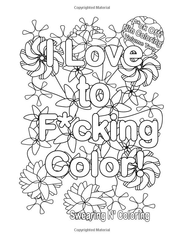 Swear Word Coloring Pages For Adults
 Coloring Book Font For Word