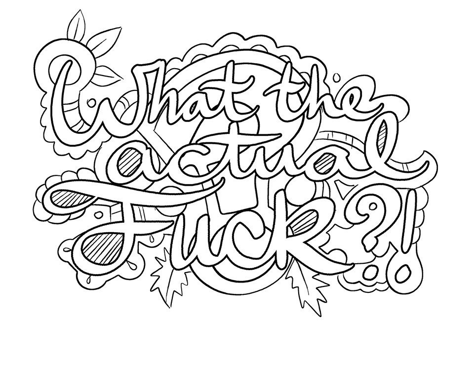 Swear Word Coloring Pages For Adults
 Swear Words